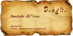 Deutsh Áron névjegykártya
